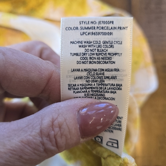 Joie Yellow White Floral Sleeveless Blouse M - Picture 7 of 8